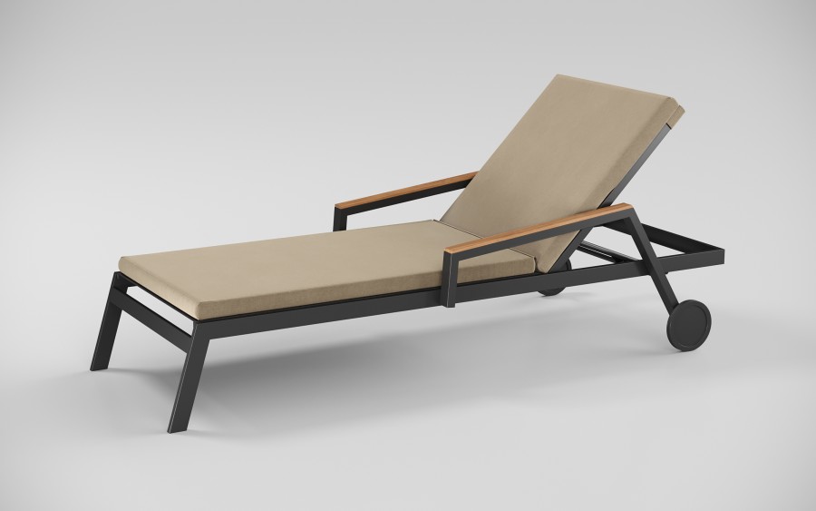 Шезлонг Sogno S карбон бежевый Gardenini