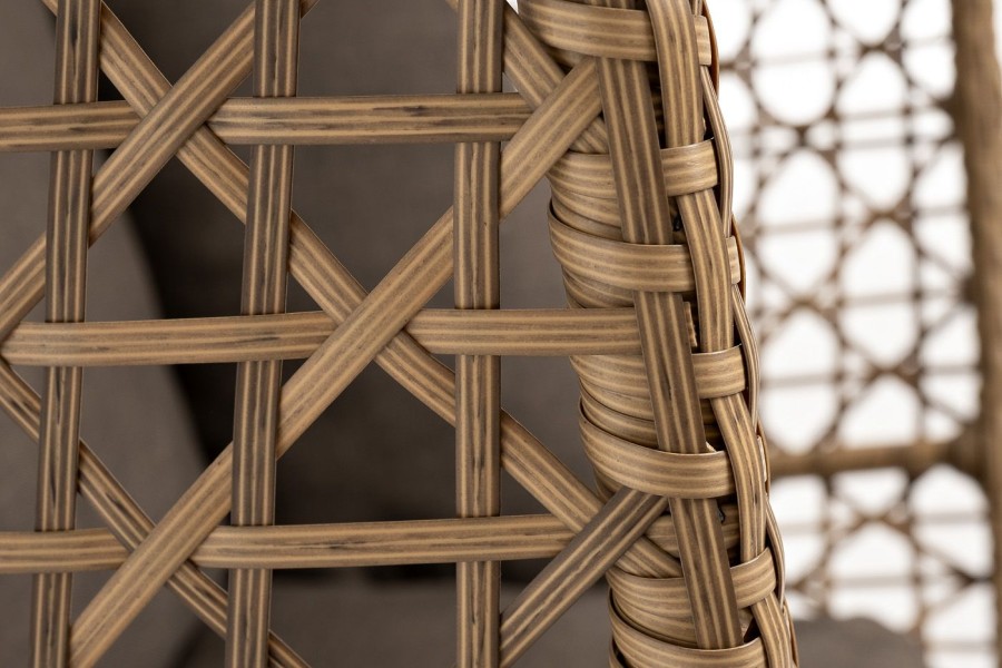 Подвесное кресло-кокон Флоренция соломенное 4sis