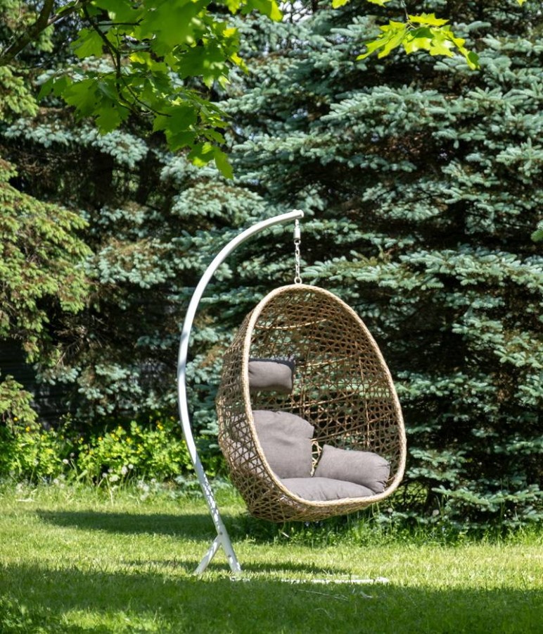 Подвесное кресло-кокон Флоренция соломенное 4sis