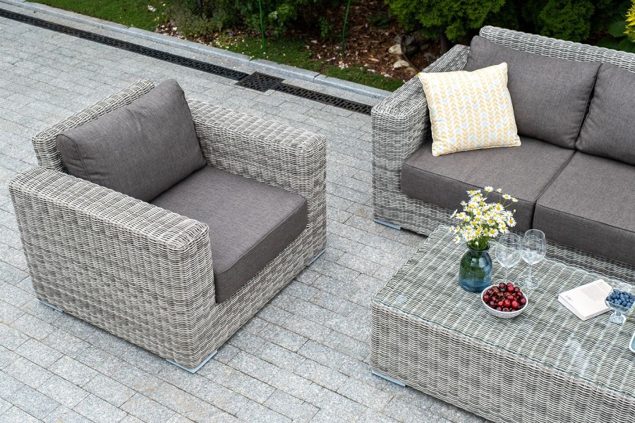 Кресло из искусственного ротанга Боно gray 4sis