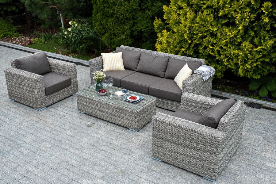 Кресло из искусственного ротанга Боно gray 4sis