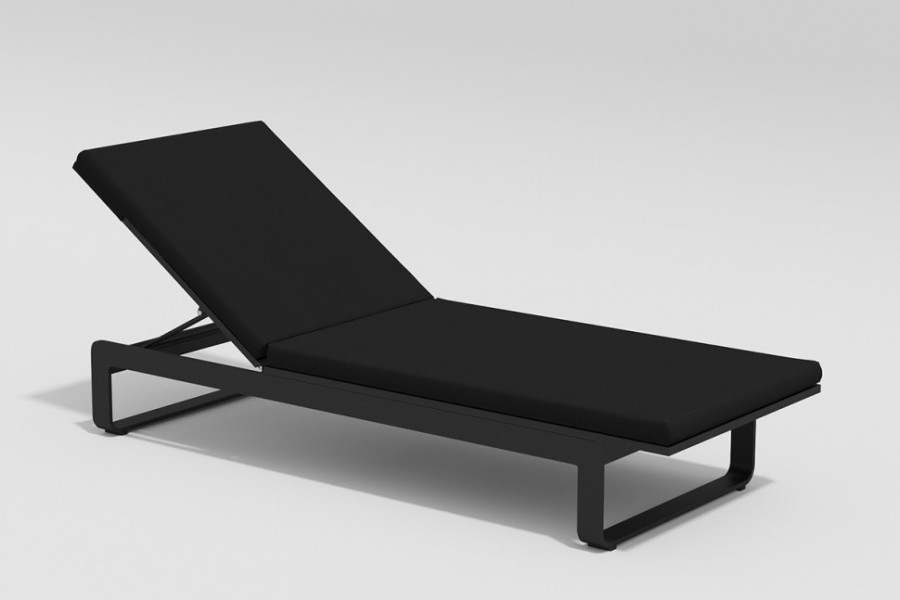 Шезлонг Villino Черный Gardenini