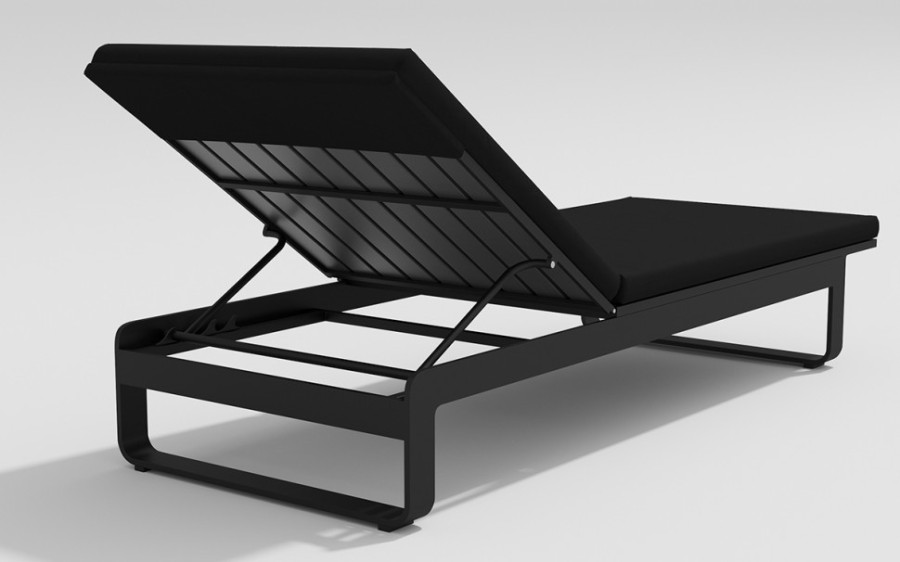 Шезлонг Villino Черный Gardenini