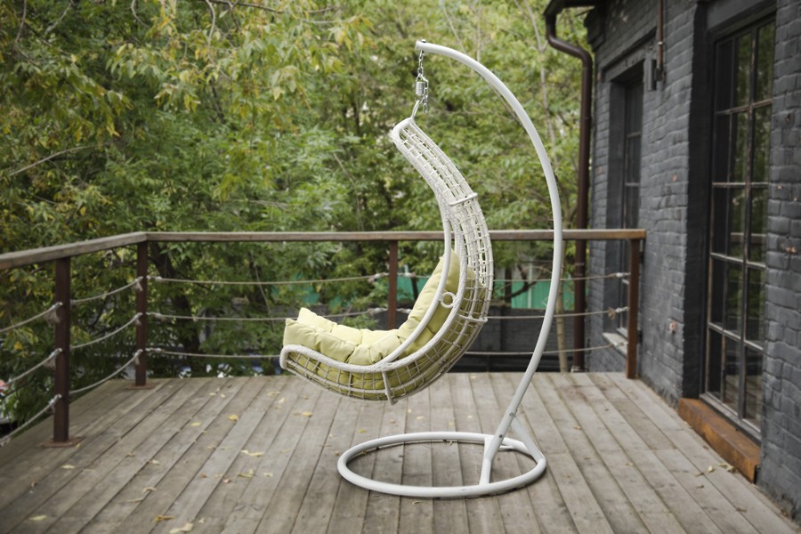 Плетеное подвесное кресло Виши белое 4sis