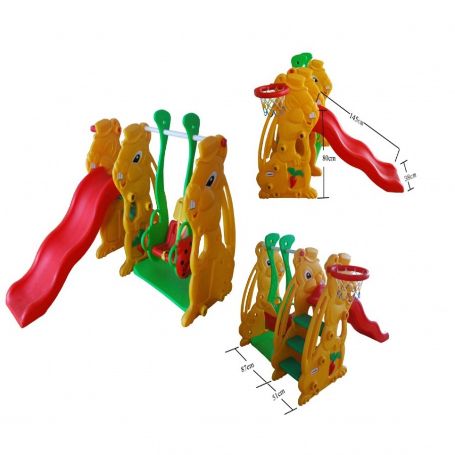 Горка с качелями Зайцы Family Vasia