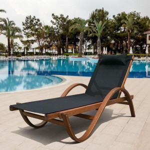 Шезлонг-лежак Мальта AFM-511 Black Афина