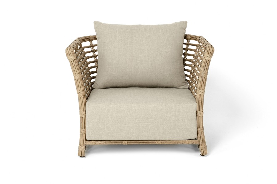 Кресло из искусственного ротанга Валенсия, цвет соломенный 4sis
