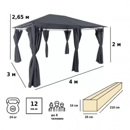 Тент садовый 3х4 м 1149 Green Glade Гарден