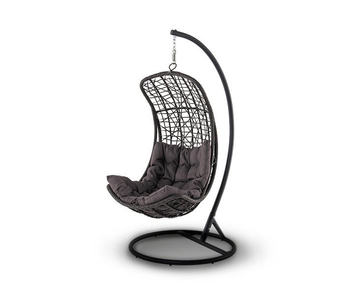 Плетеное подвесное кресло Виши коричневое 4sis