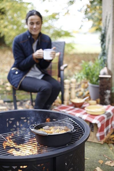 Чаша для костра c гриль решеткой La Hacienda Moresque Garden