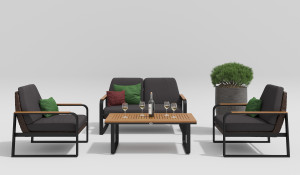 Лаунж зона Bella антрацит Gardenini