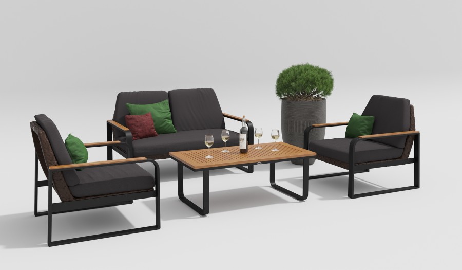 Лаунж зона Bella антрацит Gardenini