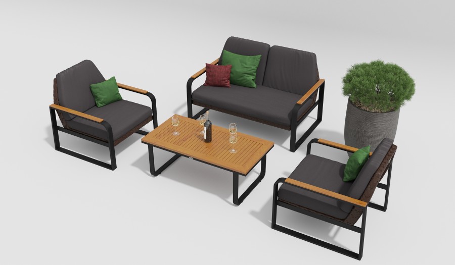 Лаунж зона Bella антрацит Gardenini