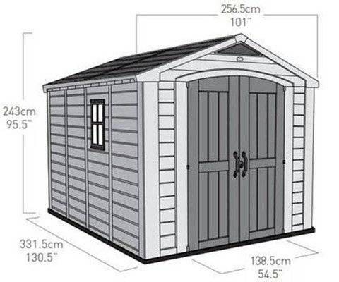 Пластиковый сарай Factor 8x11 фута Keter