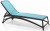 Шезлонг-лежак пластиковый антрацит голубой Atlantico Nardi