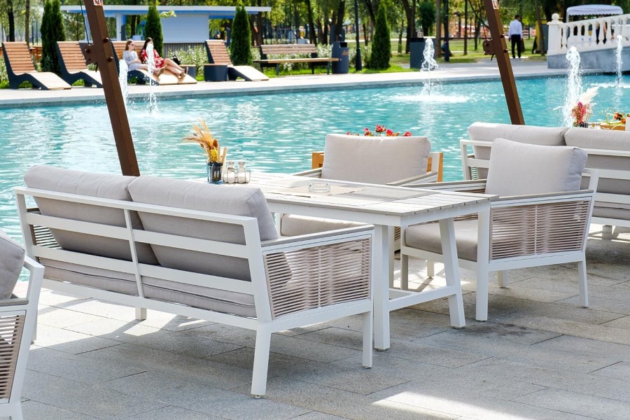 Диван 2-местный Сан Ремо из роупа бежевый 4sis