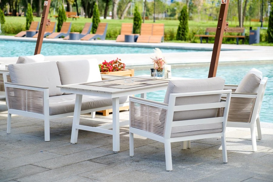 Диван 2-местный Сан Ремо из роупа бежевый 4sis