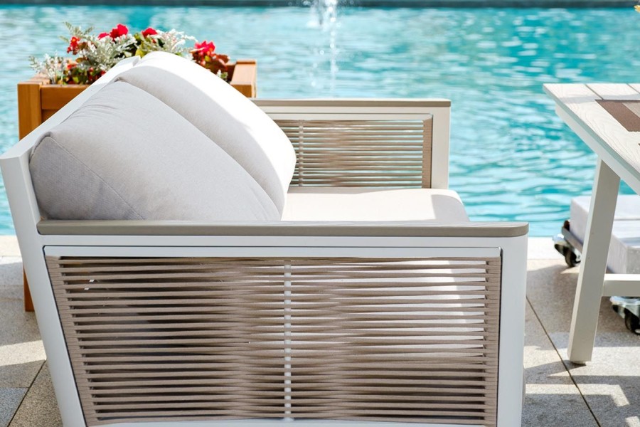 Диван 2-местный Сан Ремо из роупа бежевый 4sis