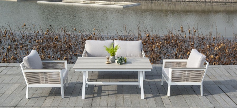 Диван 2-местный Сан Ремо из роупа бежевый 4sis