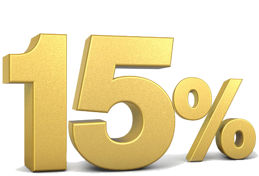 15% скидки и бесплатная доставка