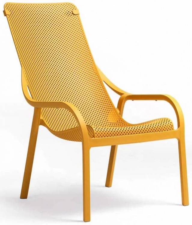 Лаунж-кресло пластиковое Net Lounge горчичное Nardi