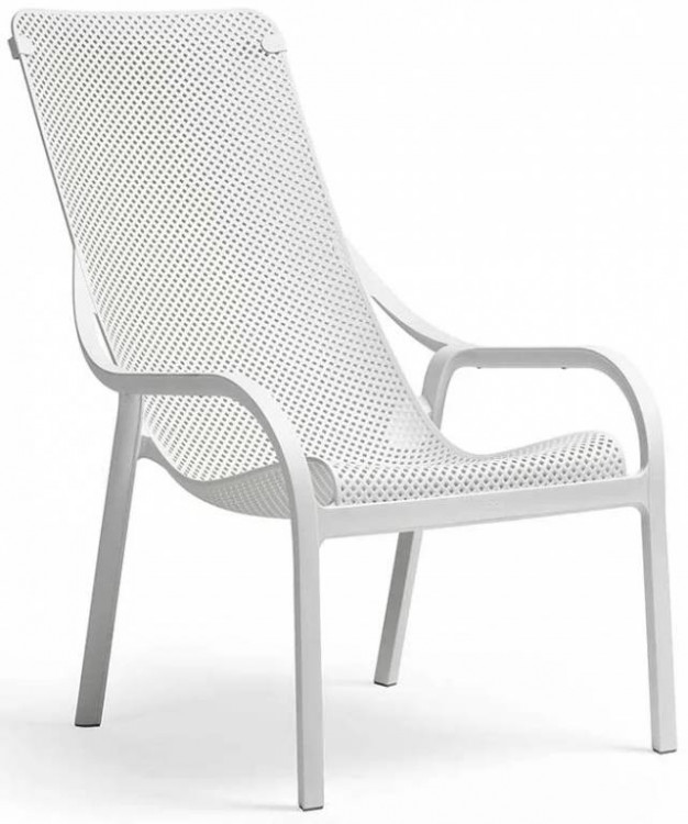 Лаунж-кресло пластиковое Net Lounge белое Nardi