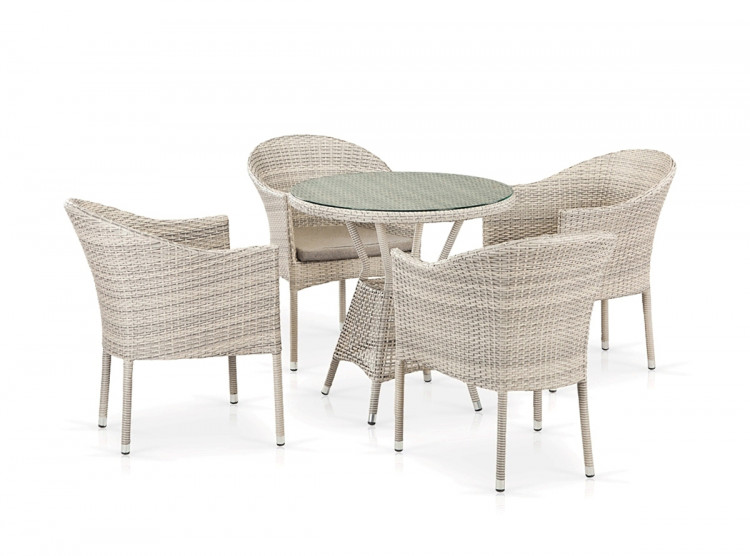 Комплект плетеной мебели T705ANT/Y350-W85 4Pcs Latte Афина